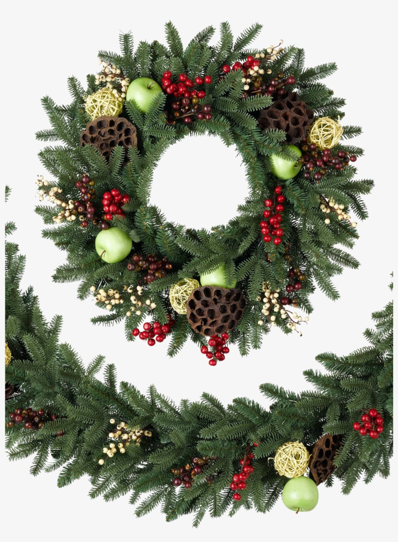 Christmas Wreath Transparent Png Png Download - Christmas Wreath Transparent Background, transparent png #185238