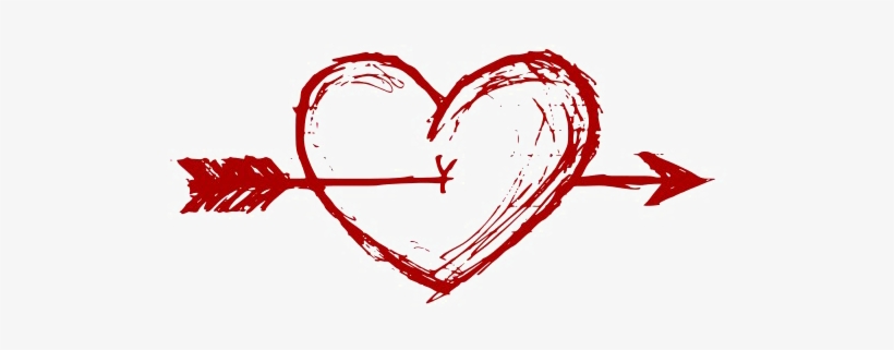 Heart Arrow Free Png Image - Drawing, transparent png #185376
