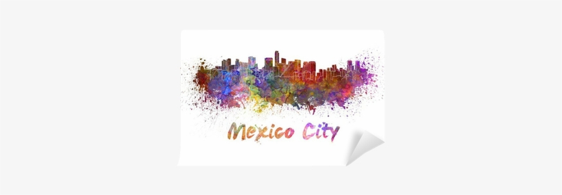 Mexico City Skyline In Watercolor Wall Mural • Pixers® - Watercolor Mexico, transparent png #185643