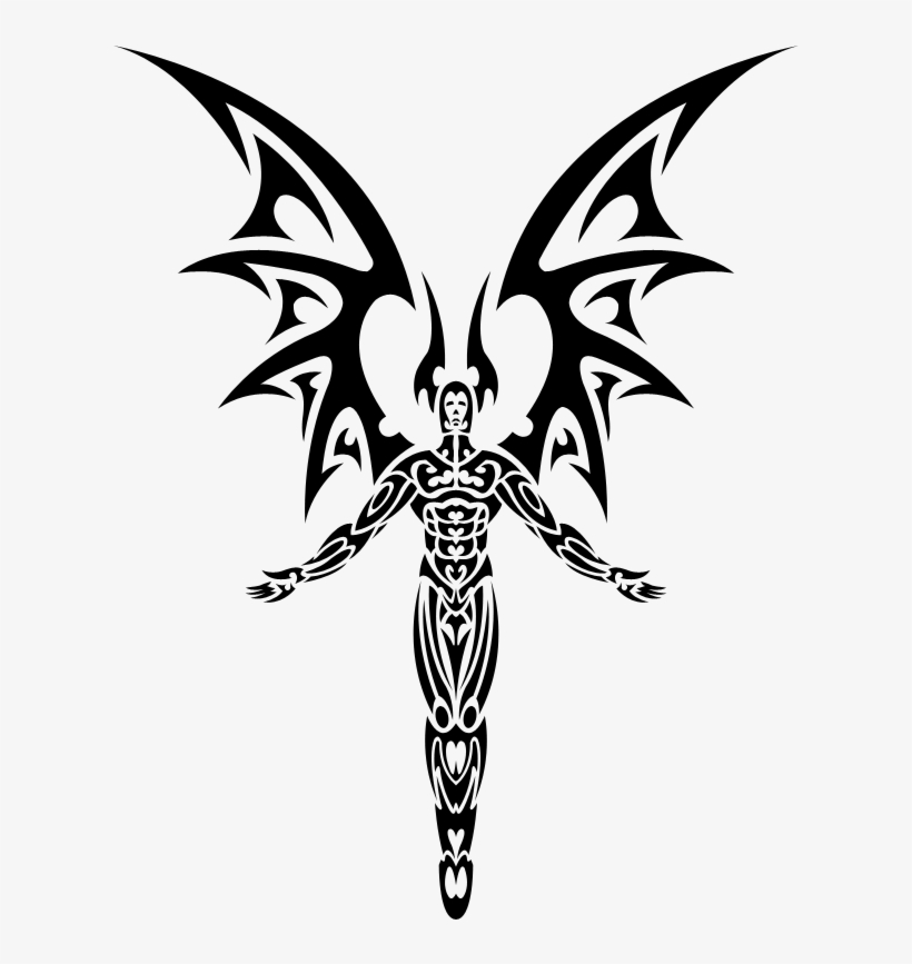 Demon Tattoo Png Clipart Library Library - Tribal Devil Tattoo, transparent png #185688