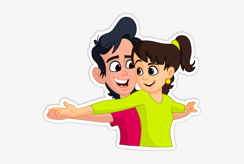 Send - Png Cute Couple Love Couple Sticker Download, transparent png #186126