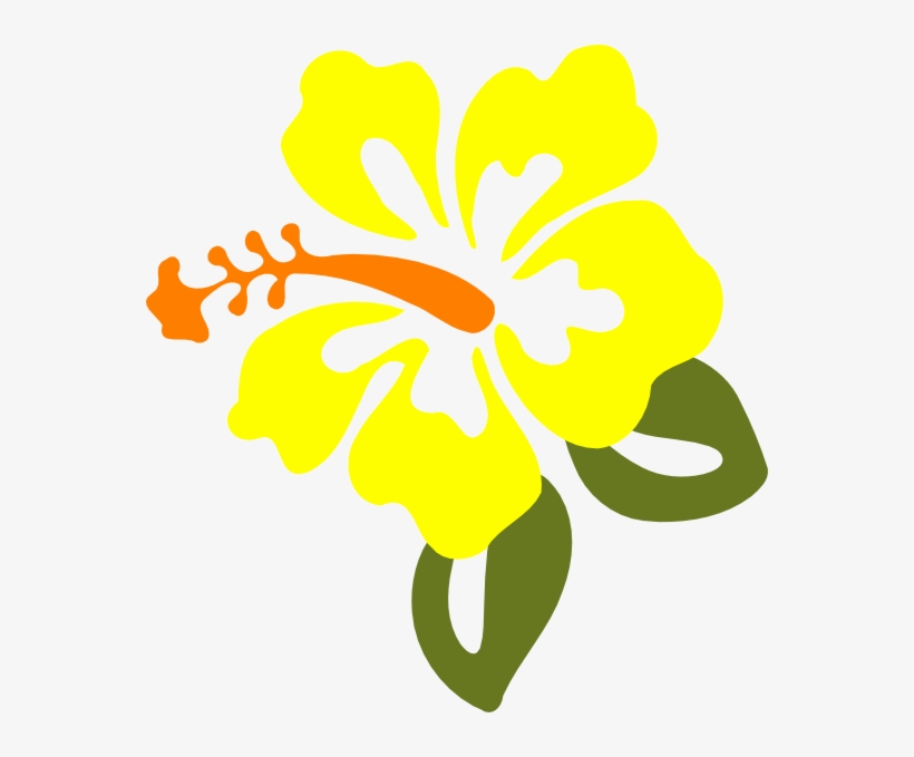 Hibiscus Flowers Clipart At Getdrawings - Yellow Hibiscus Clip Art, transparent png #186398