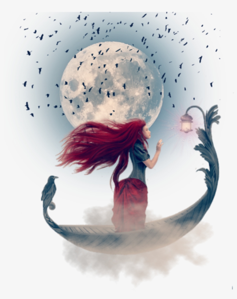 Mq Fairy Boat Water Moon Heaven - Cardinal, transparent png #186561