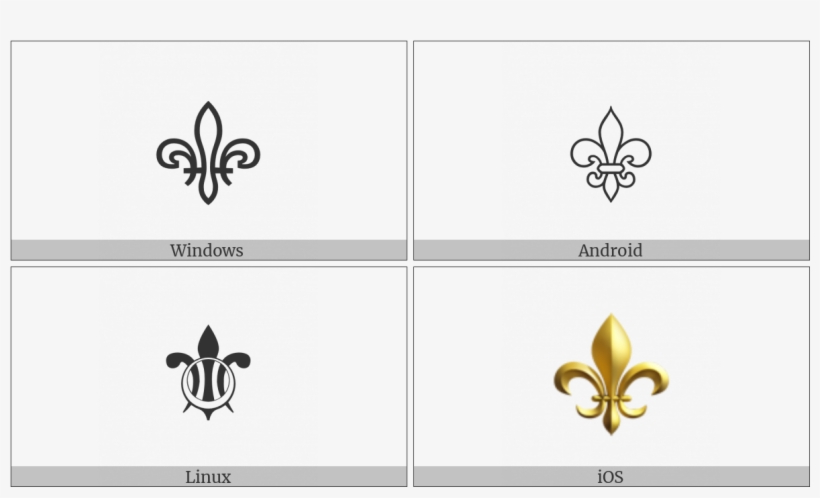 Fleur De Lis On Various Operating Systems - Fleur De Lis, transparent png #186588