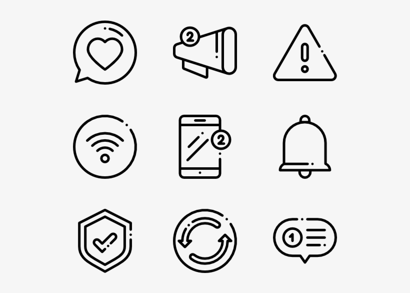 Notifications 40 Icons - Cafe Icons, transparent png #186697