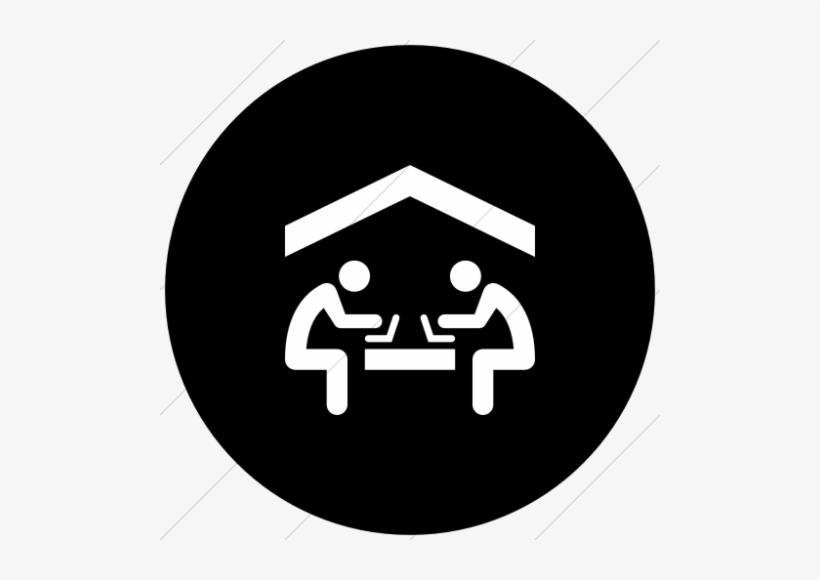 Cropped Iconathon Coworking Space Flat Circle White - Co Working Icons, transparent png #186737