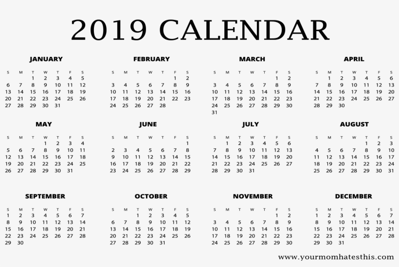 2019 Calendar Yourmomhatesthis Png - South African School Terms 2019, transparent png #186782