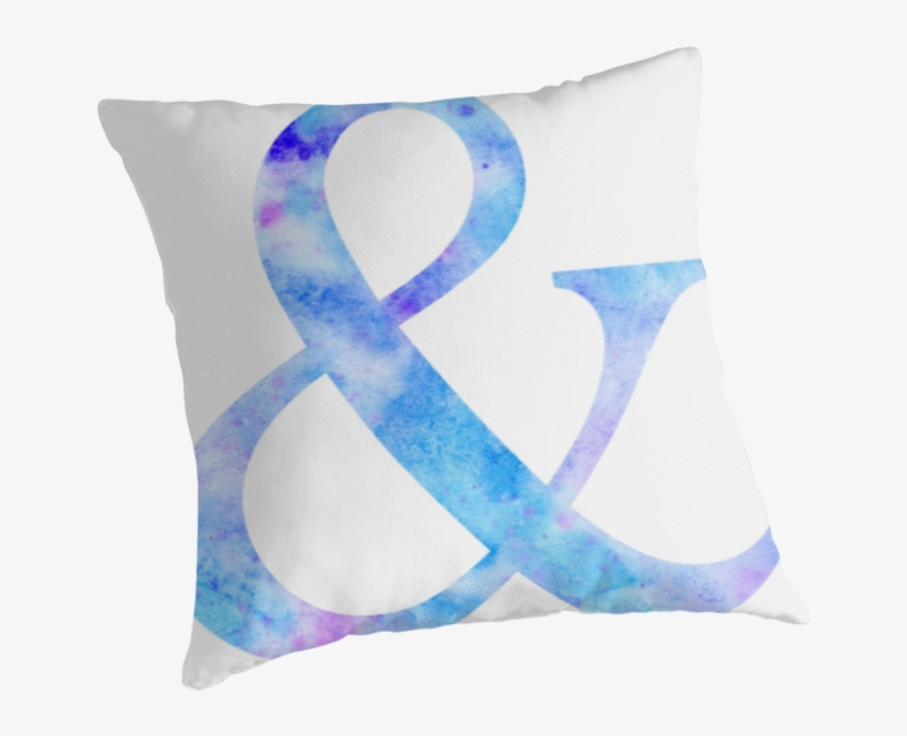 Watercolor Ampersand & Throw Pillow - Faze Clan, transparent png #186996