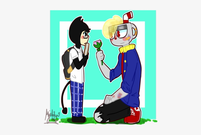 Cuphead X Nerd Bendy - Bendy And The Ink Machine, transparent png #187336
