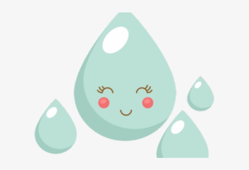 Raindrop Cliparts - Cute Rain Drop, transparent png #187543