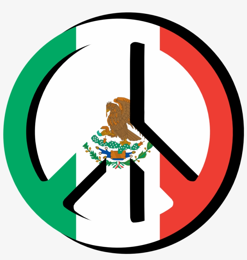 Mexican Flag Images Free Download Clip Art - Mexican Flag Peace Sign, transparent png #187757