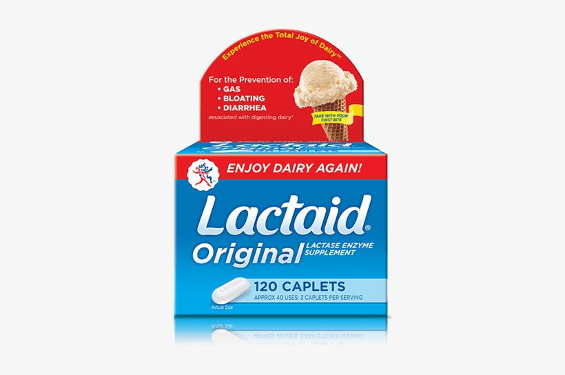 Lactaid® Original Strength Caplets - Lactaid Original Strength Caplets, 120 Count, transparent png #187848