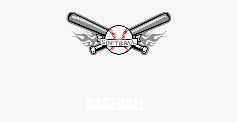 Softball Bat Clipart - Softball And Bat Clip Art, transparent png #187904
