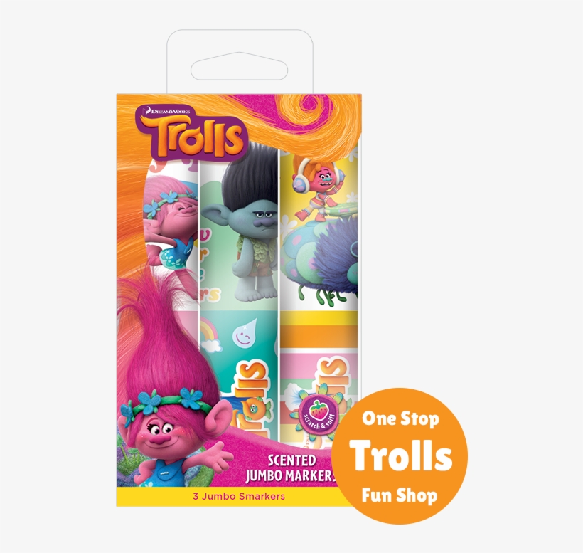 Shop - Scentco Inc. Dwt7005 Dreamworks Trolls Jumbo Smarkers, transparent png #187989