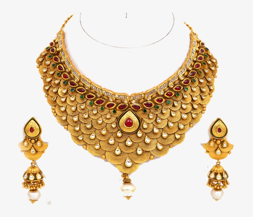Jewellery Necklace Png Transparent Image - Simple Bridal Gold Necklace Designs Catalogue, transparent png #188044