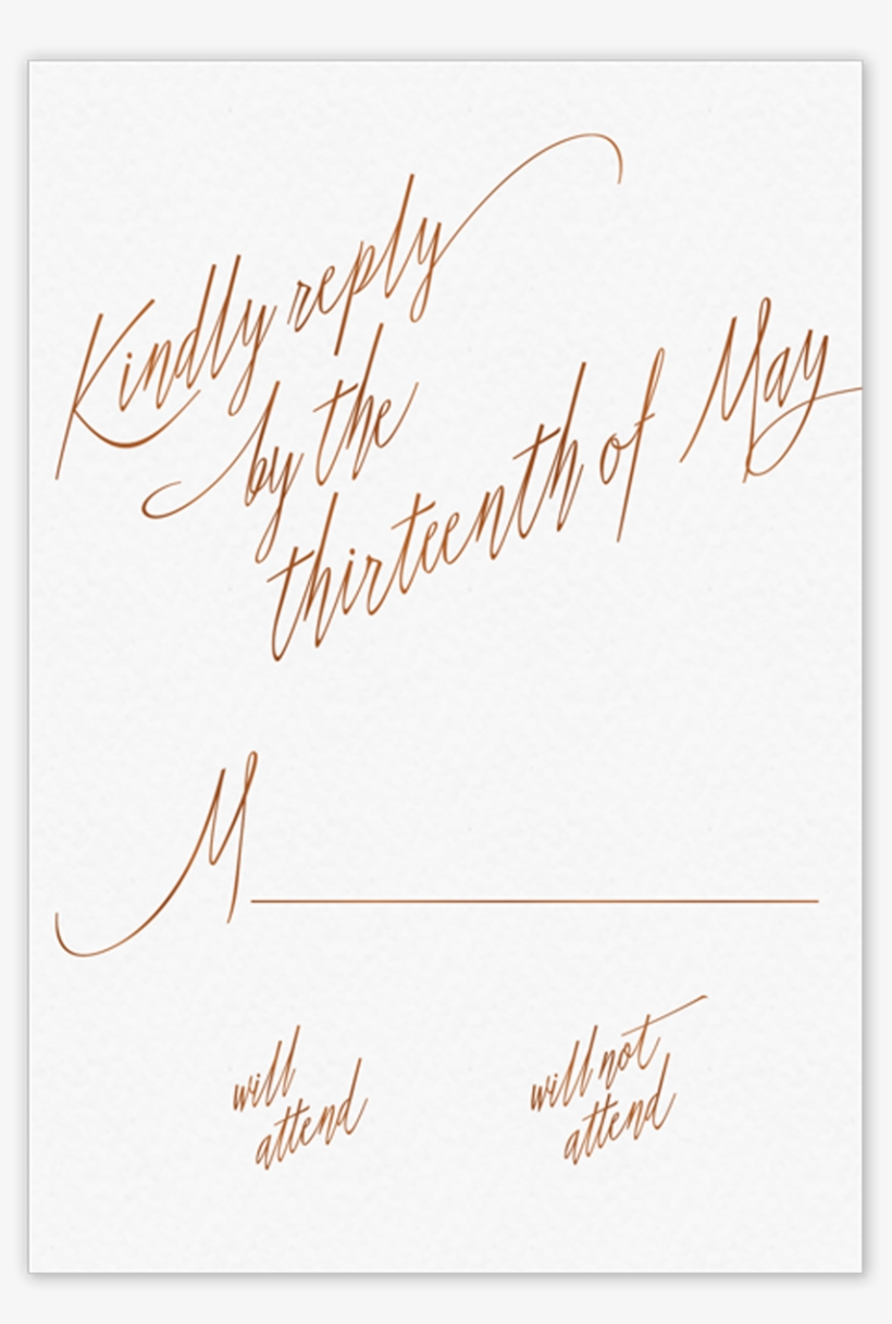 Watercolor Reply Card - Calligraphy, transparent png #188237