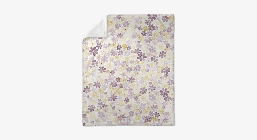 Seamless Pattern With Small Brown And Yellow Flowers - Watercolor Painting, transparent png #188356