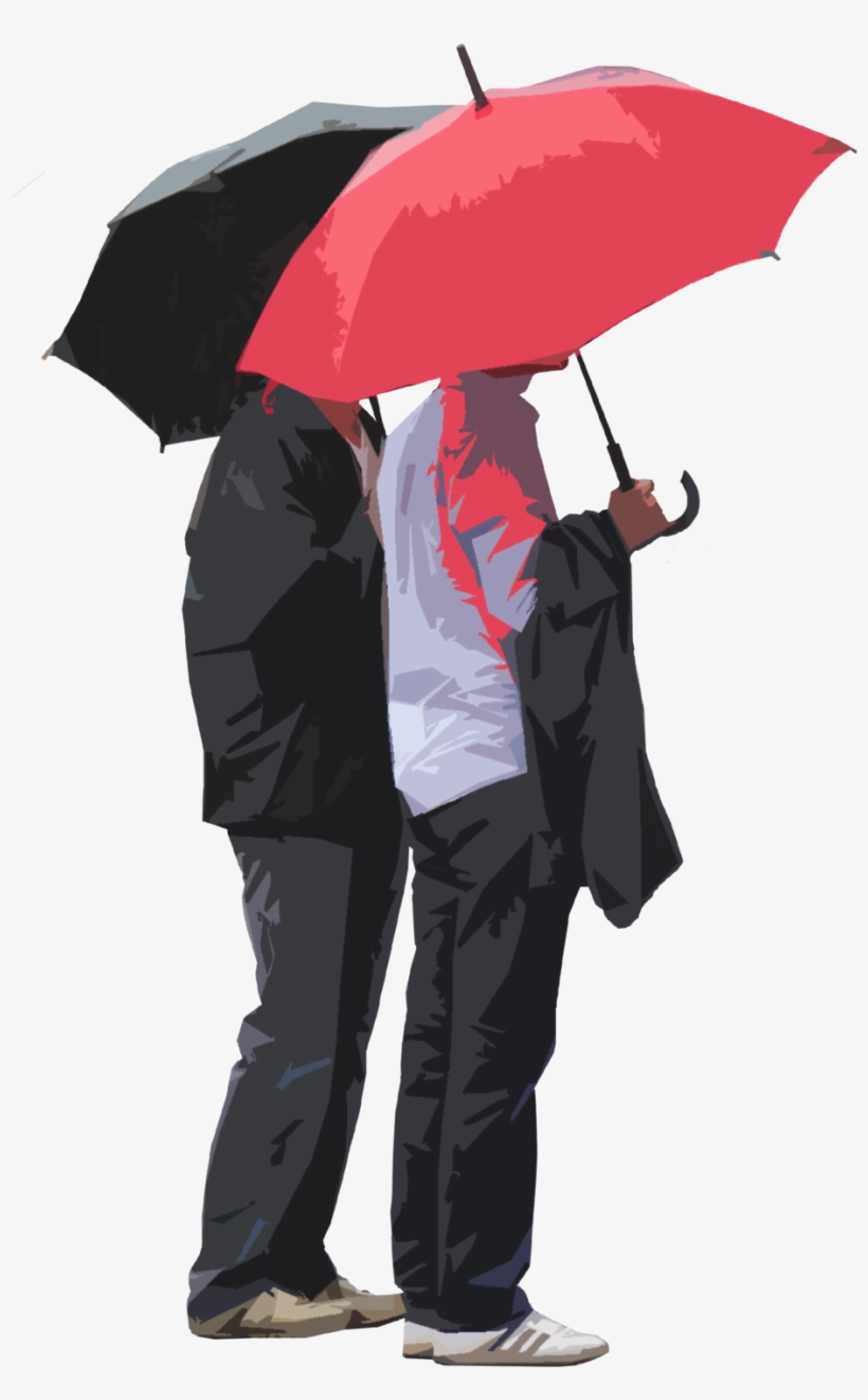 Ns 0038 - People Walking With Umbrella Png, transparent png #188469