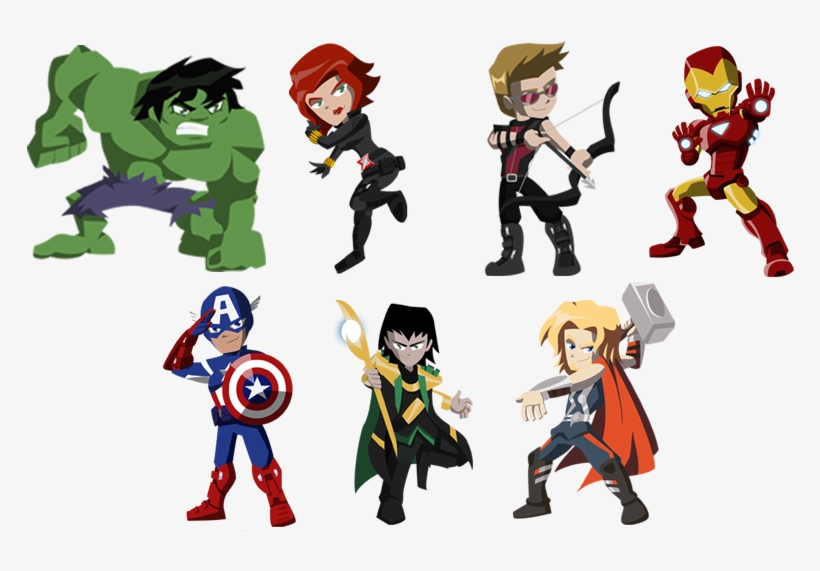 Graphic Free Library Avengers By Nightlokison On Deviantart - Avengers Cartoon Characters Png, transparent png #188672