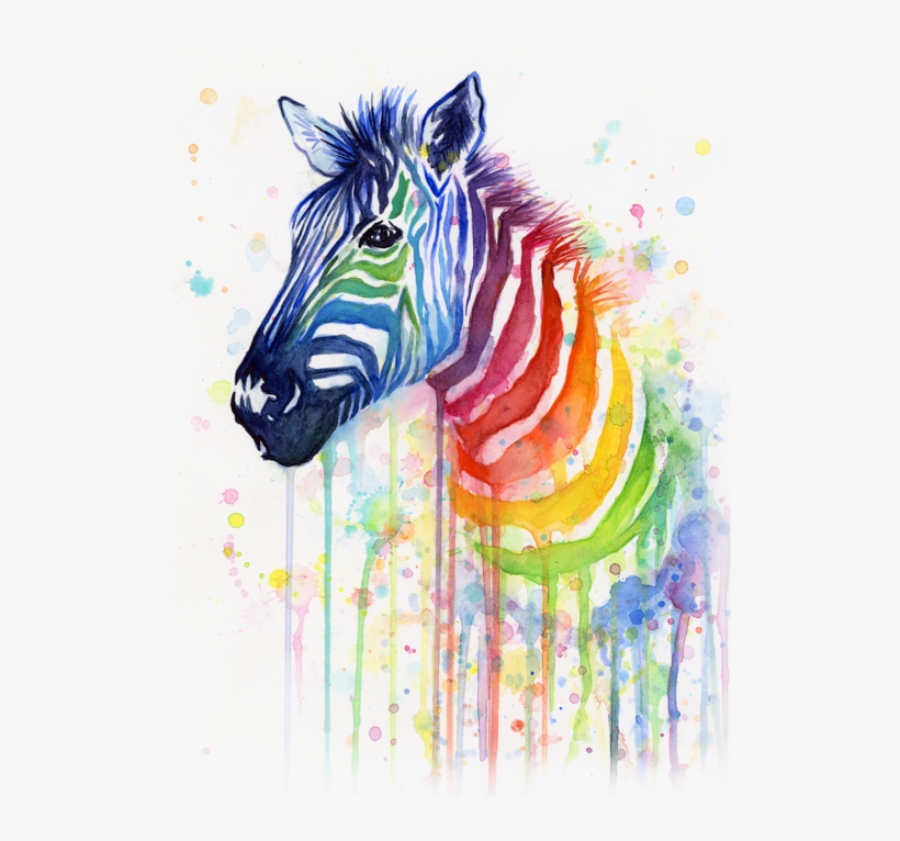 Click And Drag To Re-position The Image, If Desired - Zebra Watercolor, transparent png #188797
