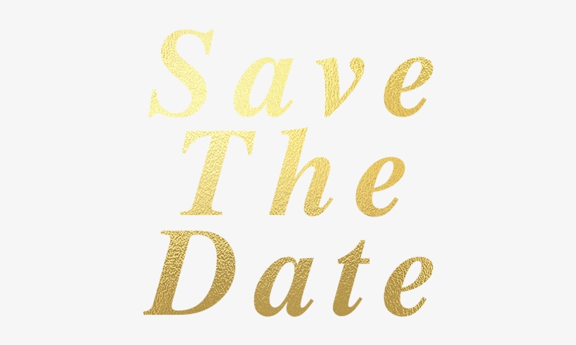 Download Save The Date - Gold, transparent png #188844
