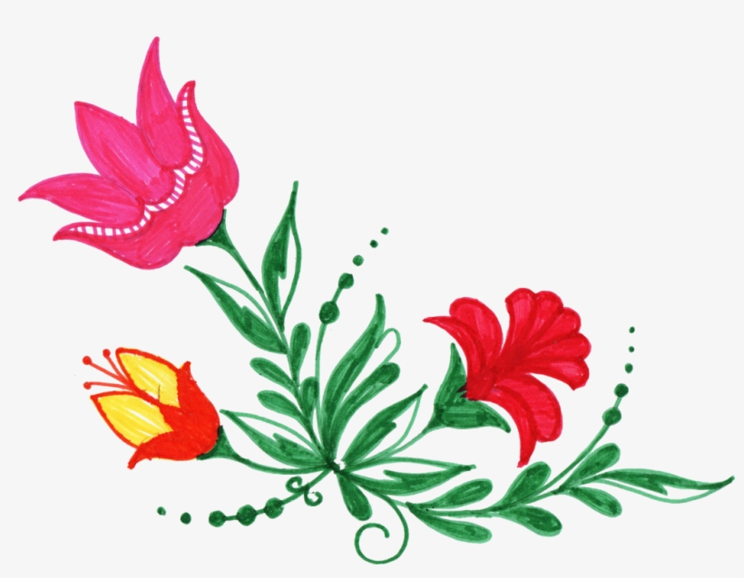 Colorful Corner Transparent - Flower Png File Free Download, transparent png #188895