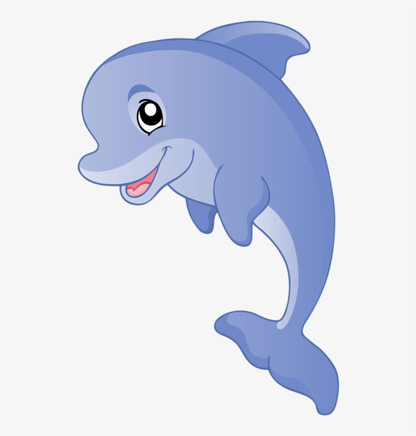 Clipart Shark Dolphin - Dolphin Cartoon, transparent png #189221