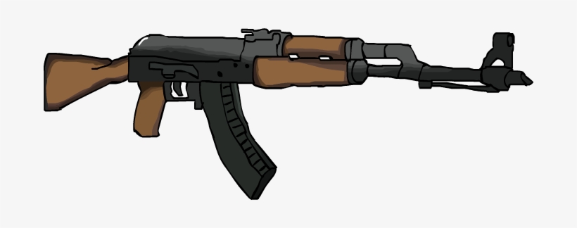 Ak47 Drawing Cartoon - Ak 47 Cartoon Png, transparent png #189621