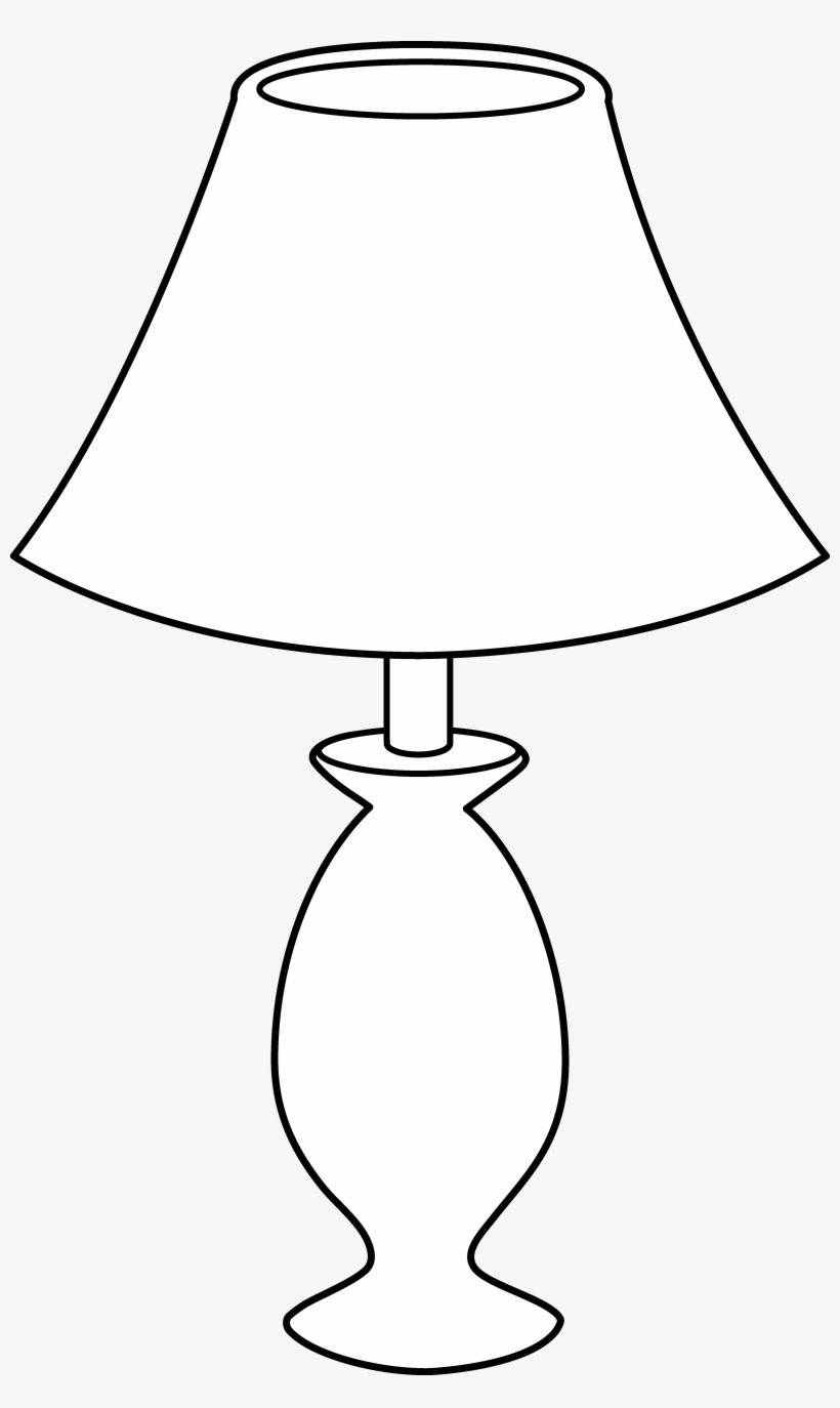 Monochrome Clipart Lamp - Table Lamp Pencil Drawing, transparent png #189658