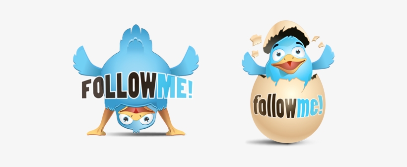 2 Cute Twitter Icons - Follow Me And Ill Follow You, transparent png #189808
