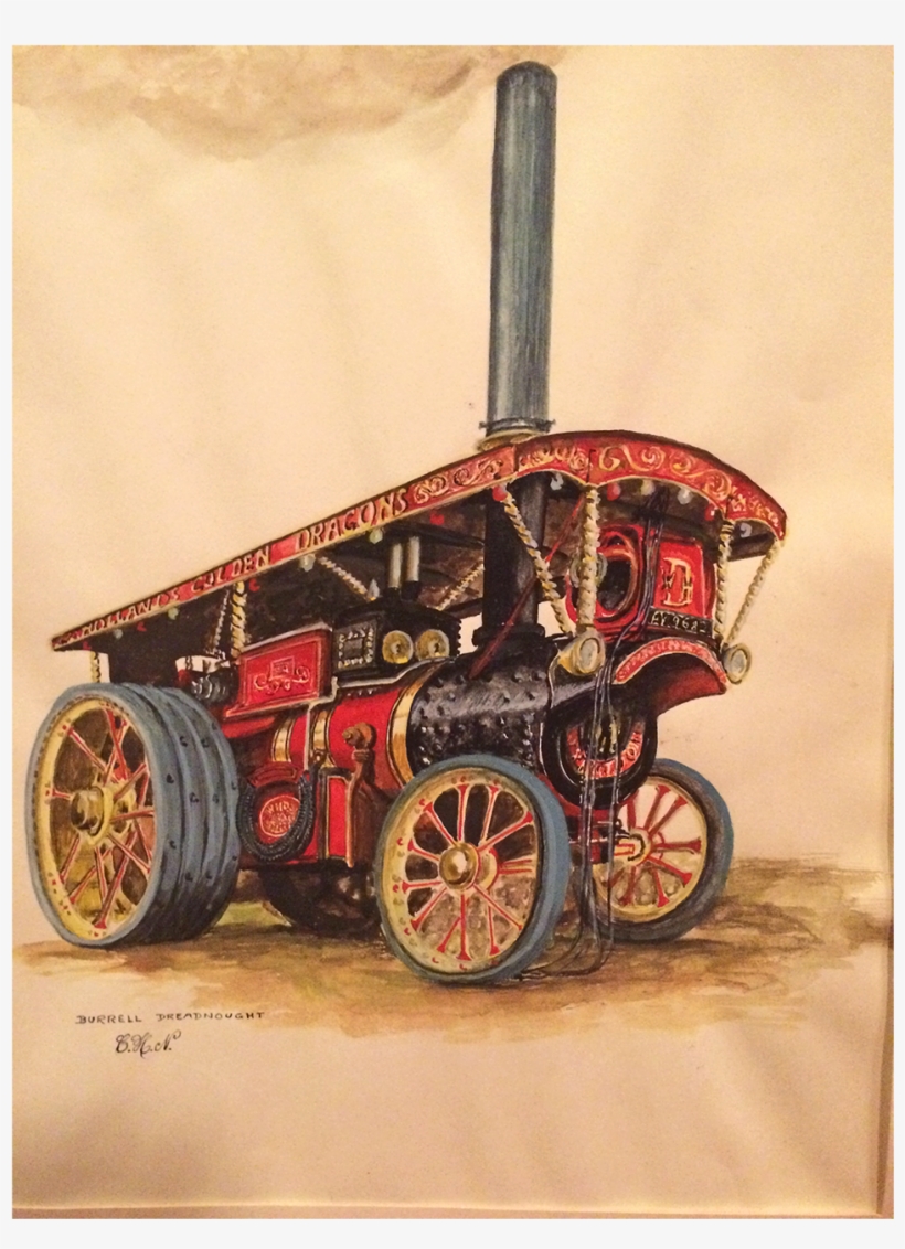 Burrell General Purpose Engine 4053 Watercolor Of The - Watercolor Painting, transparent png #189933