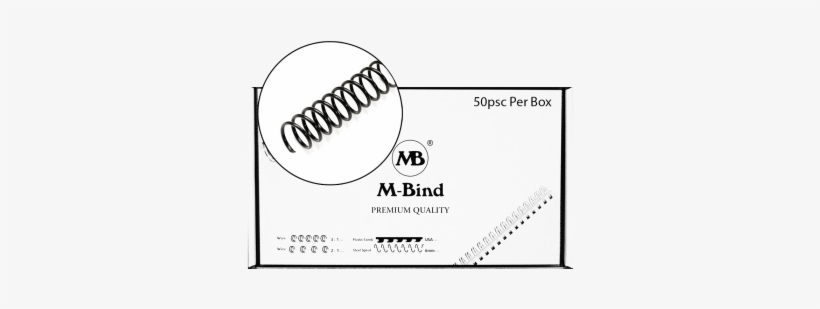 M-bind Plastic Spiral Coil - Wire Binding, transparent png #189953