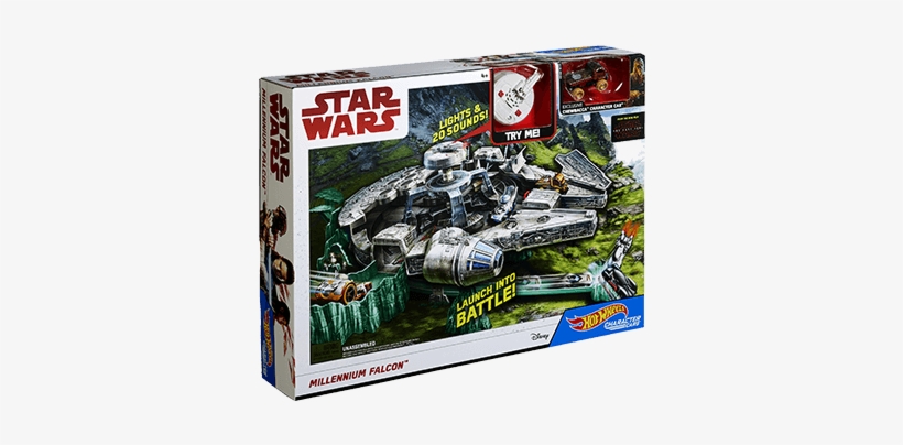 hot wheels millennium falcon playset
