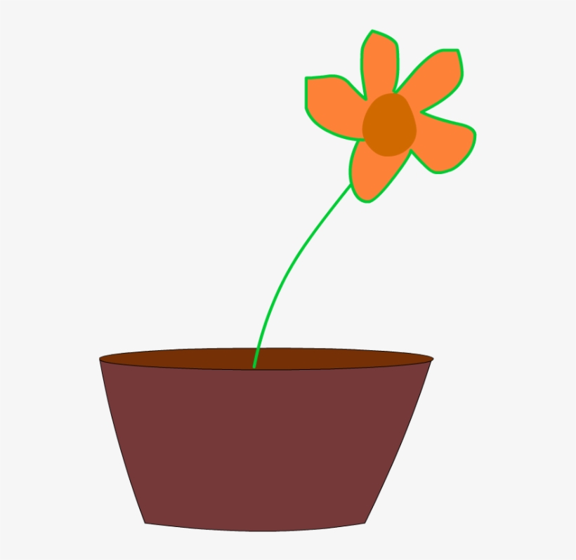 Цветочек в горшке картинка