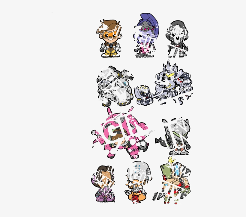 Bastion, Dva, Genji, Overwatch, Reaper, Reinhardt,, transparent png #1800585