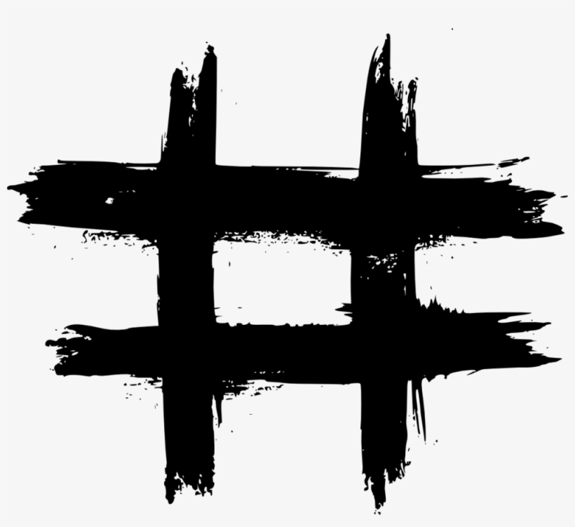 Grunge Hashtag 4, transparent png #1800651