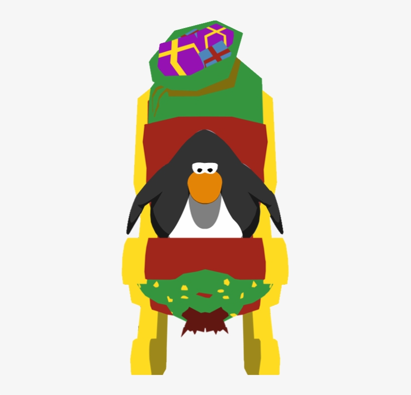 Santa's Sleigh Ig Front - Club Penguin, transparent png #1800941