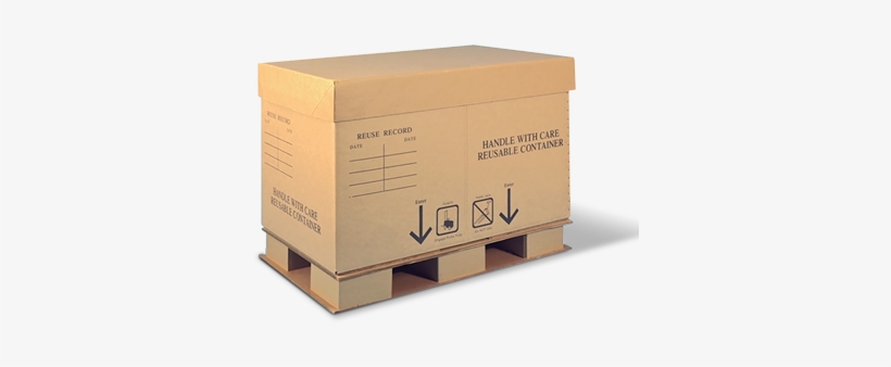 A Brown Cordeck Corrugated Container Sitting On A Shipping - Pizza Box, transparent png #1801012