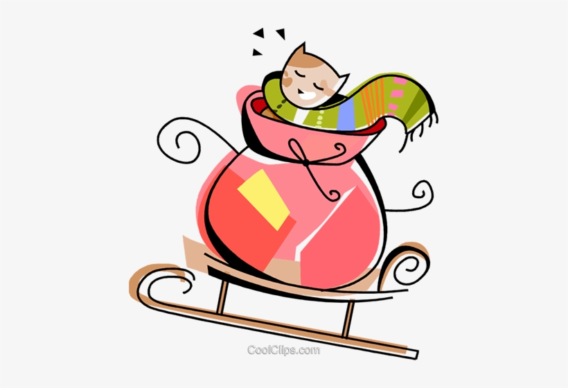Santa's Sleigh Filled With Toys Royalty Free Vector - Clip Art, transparent png #1801469