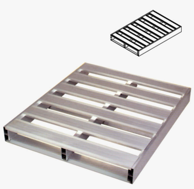 40” X 48“ Lightweight Aluminum Pallet - Lm Container 100pla1528-a Lightweight Aluminum Stringer, transparent png #1801561