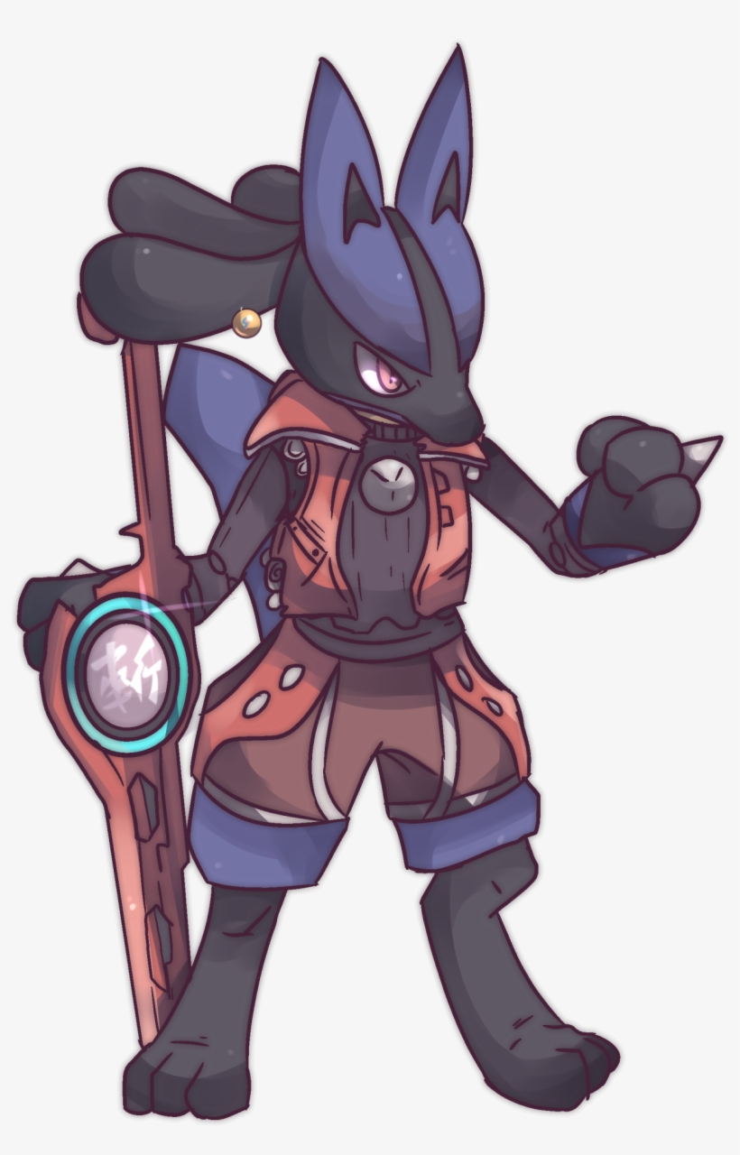 Pokémon X Xenoblade Custom Shulk-clad Lucario 157th - Shulk And Lucario, transparent png #1801999