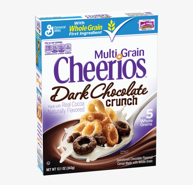 Cheerios Multi-grain Cereal, Dark Chocolate Crunch, transparent png #1802178