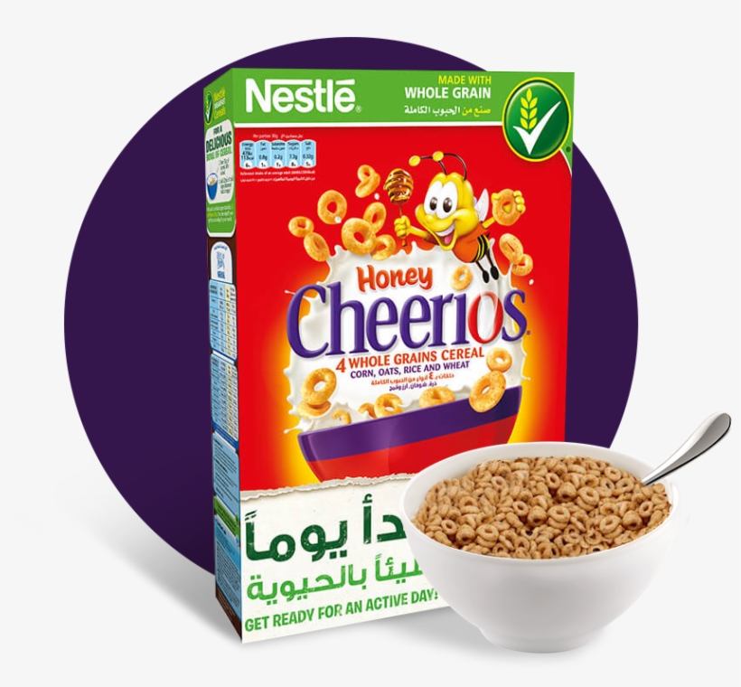 Nestlé® Honey Cheerios® Breakfast Cereal - Nestle Png Cheerios, transparent png #1802197