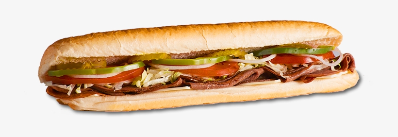 Smoked Ham Roasted Turkey Breast Roast Beef - Sub Sandwich Transparent, transparent png #1802295