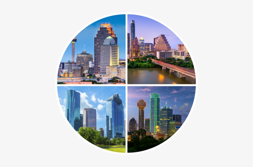 Swiftlease Assists Small Businesses In Combing Through - Poster: Hackemann's Skyline Of Houston, Texas, 61x41cm., transparent png #1803053
