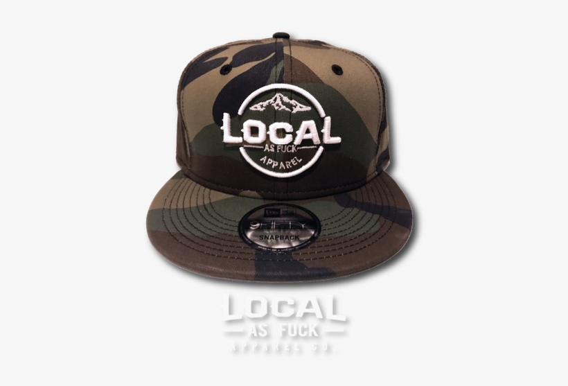 Local As Fuck Camo Snap Back - Baseball Cap, transparent png #1803591
