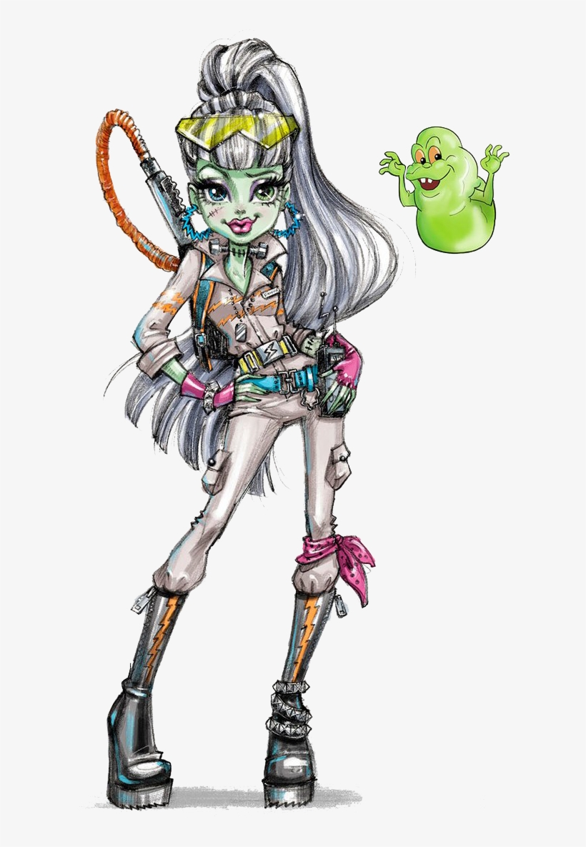 New Artwork - Monster High Frankie Ghostbuster, transparent png #1803870