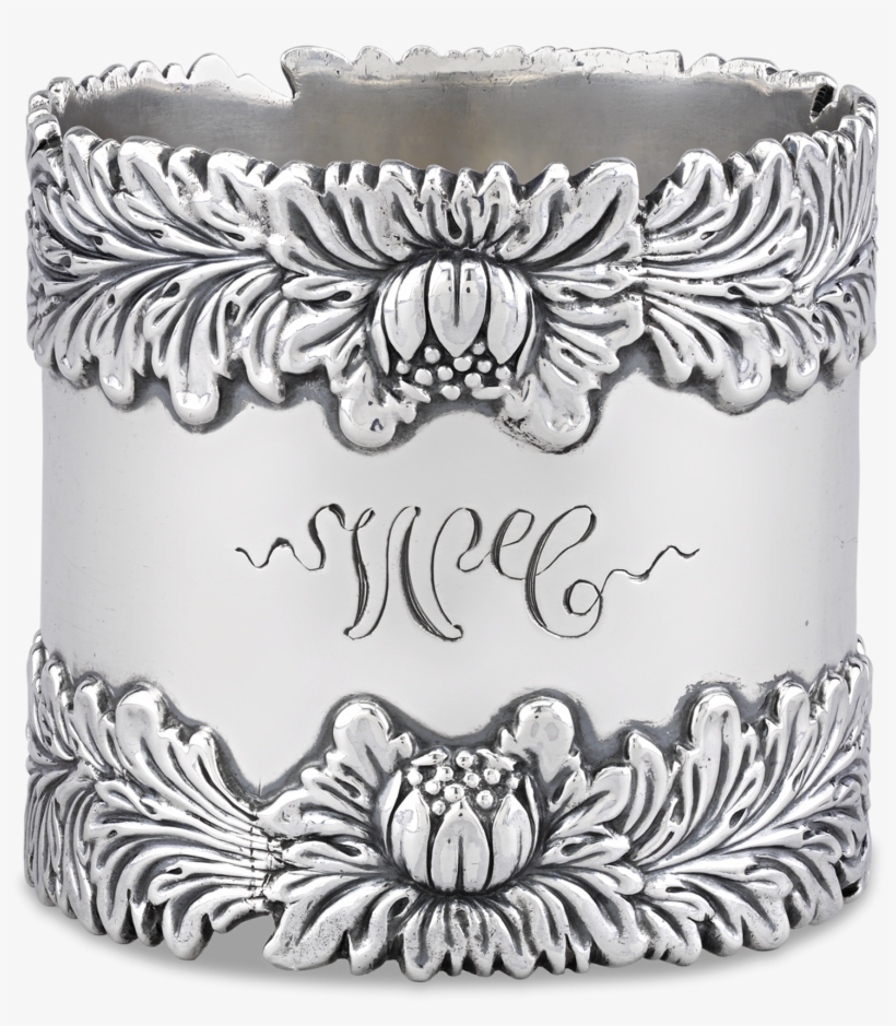 Chrysanthemum Sterling Silver Napkin Ring By Tiffany - Napkin Ring, transparent png #1804007
