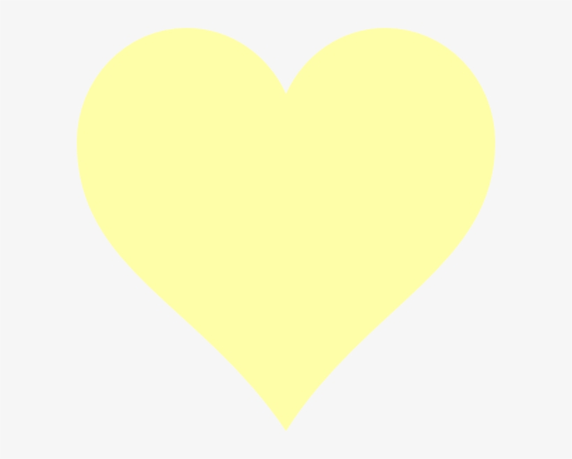 Yellow Heart Clip Art At Clker - Light Yellow Heart, transparent png #1804366