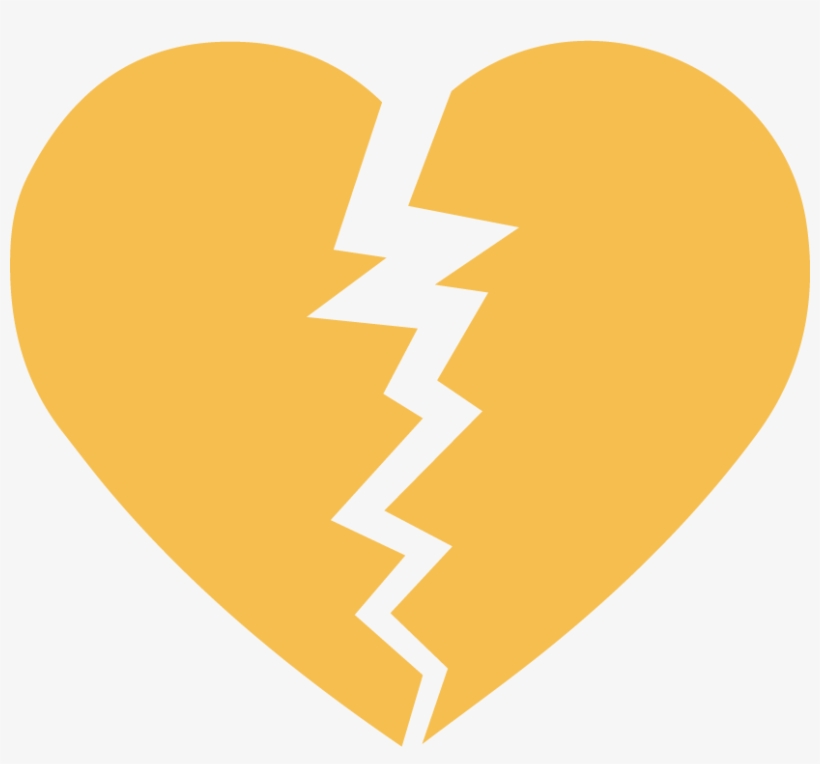 Back To Moving Next Steps - Broken Heart Yellow Png, transparent png #1804581